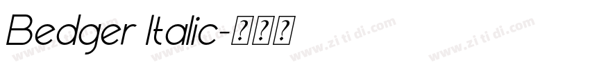 Bedger Italic字体转换 Bedger Italic字体转换